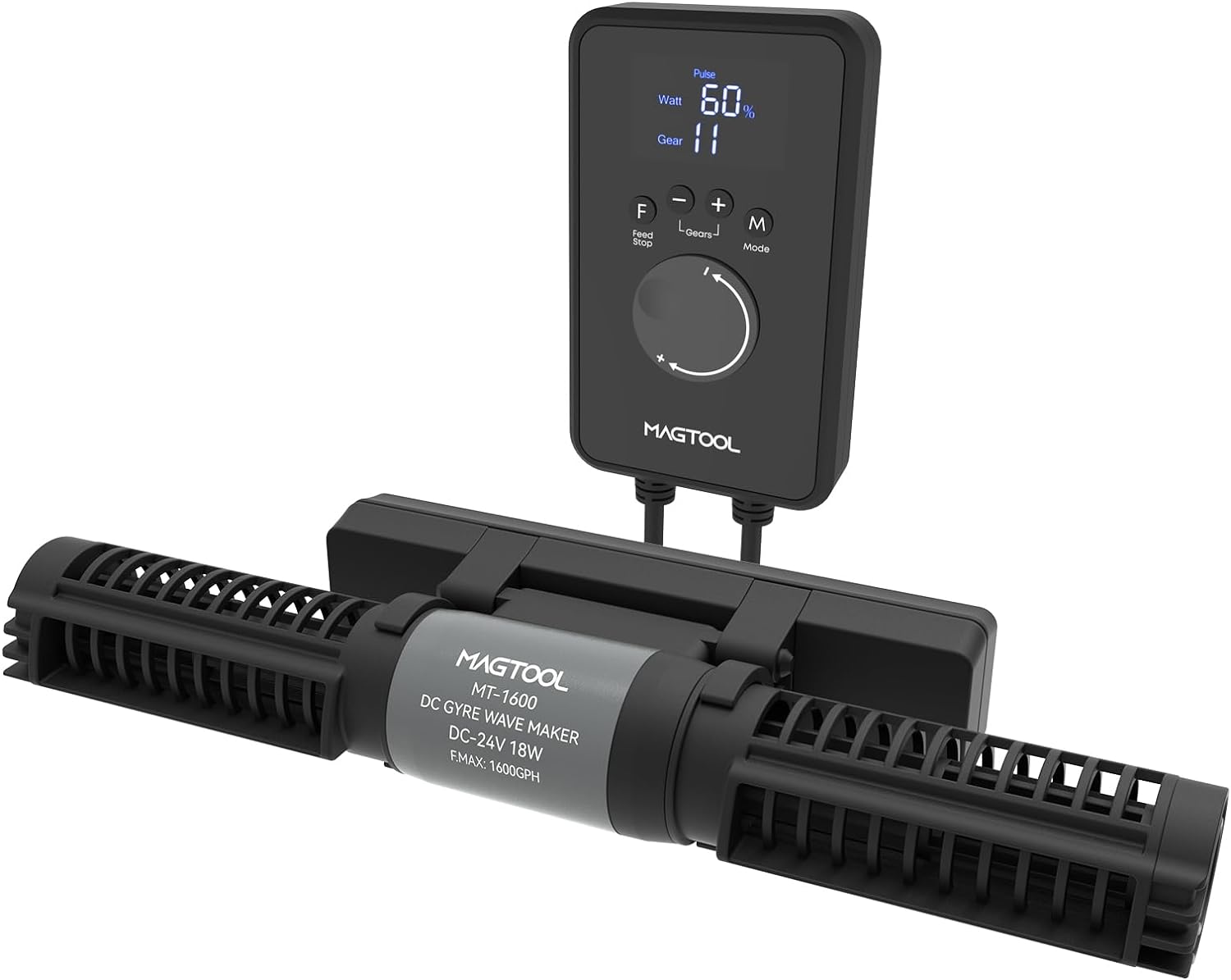 Hygger DC Gyre Wave Maker For Aquarium - Adjustable 1321-2380GPH, 5 Modes, Wireless Link (Up To 265 Gal)