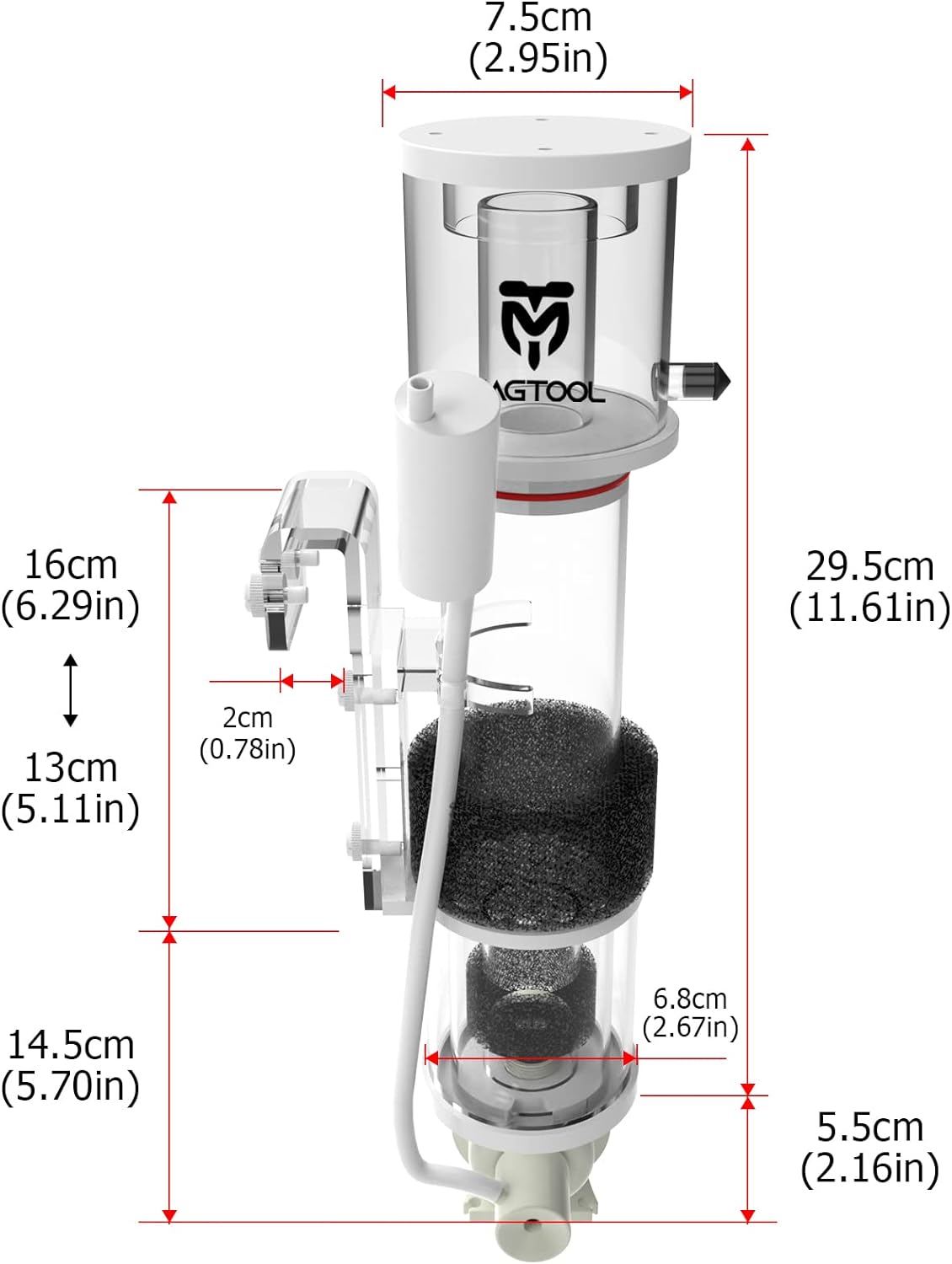 MagTool Nano AIO Tank Protein Skimmer DC-SQ50